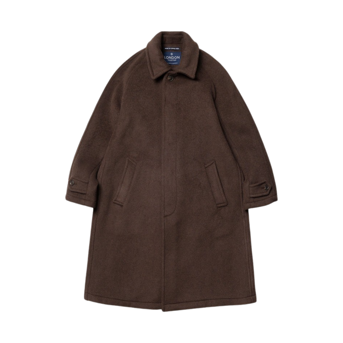 런던 트레디션 인버티드 플리츠 울 코트 히코리 172(London Tradition Inverted Pleats Wool Coat Hickory 172)