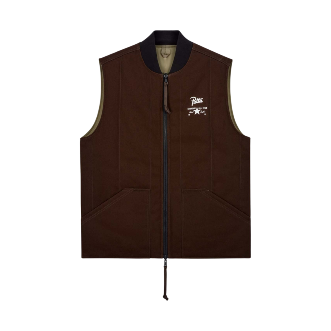 컨버스 x 파타 네잎클로버 유틸리티 리버서블 패디드 베스트 자바(Converse x Patta Four Leaf Clover Utility Reversible Padded Vest Java)