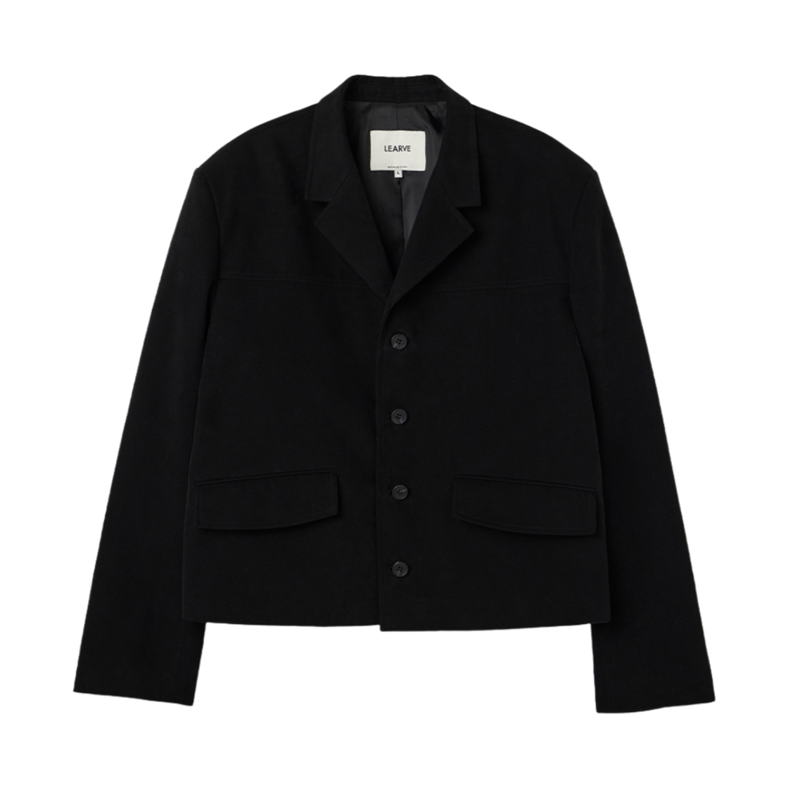 르아브 도미넌트 크롭 너치드 자켓(LEARVE Dominant Crop Nutched Jacket)