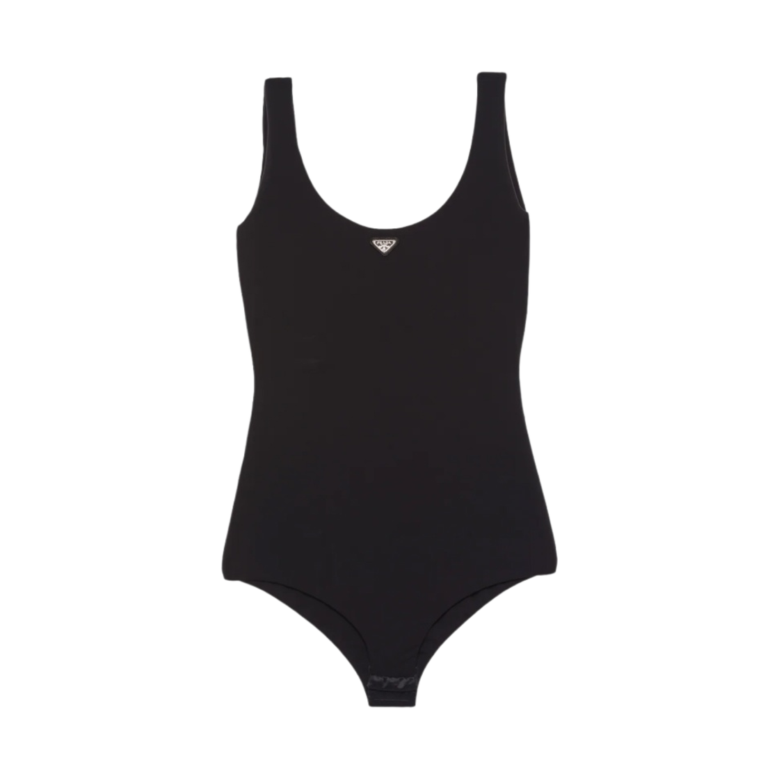 (W) 프라다 스트래치 저지 바디수트 블랙((W) Prada Stretch Jersey Bodysuit Black) - 1