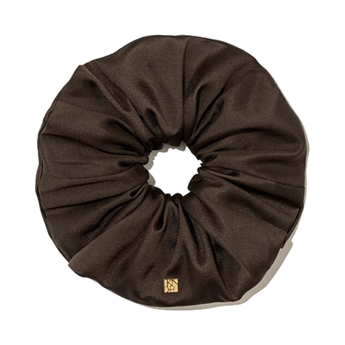24FW016ACC Kindersalmon Women Silk Scrunchie Mocha