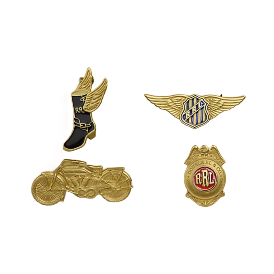 더블알엘 포 피스 모토 브라스 핀 세트 멀티(Double RL Four Piece Moto Brass Pin Set Multi) - 1