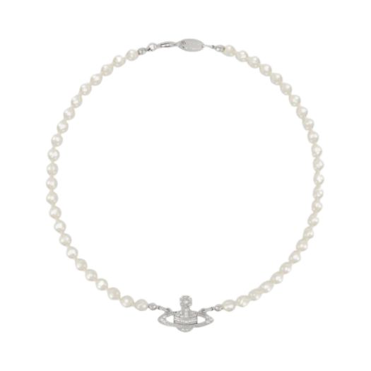 Vivienne Westwood Mini Bas Relief Choker Silver