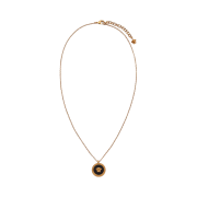 Versace Enamel Medusa Necklace Black Gold