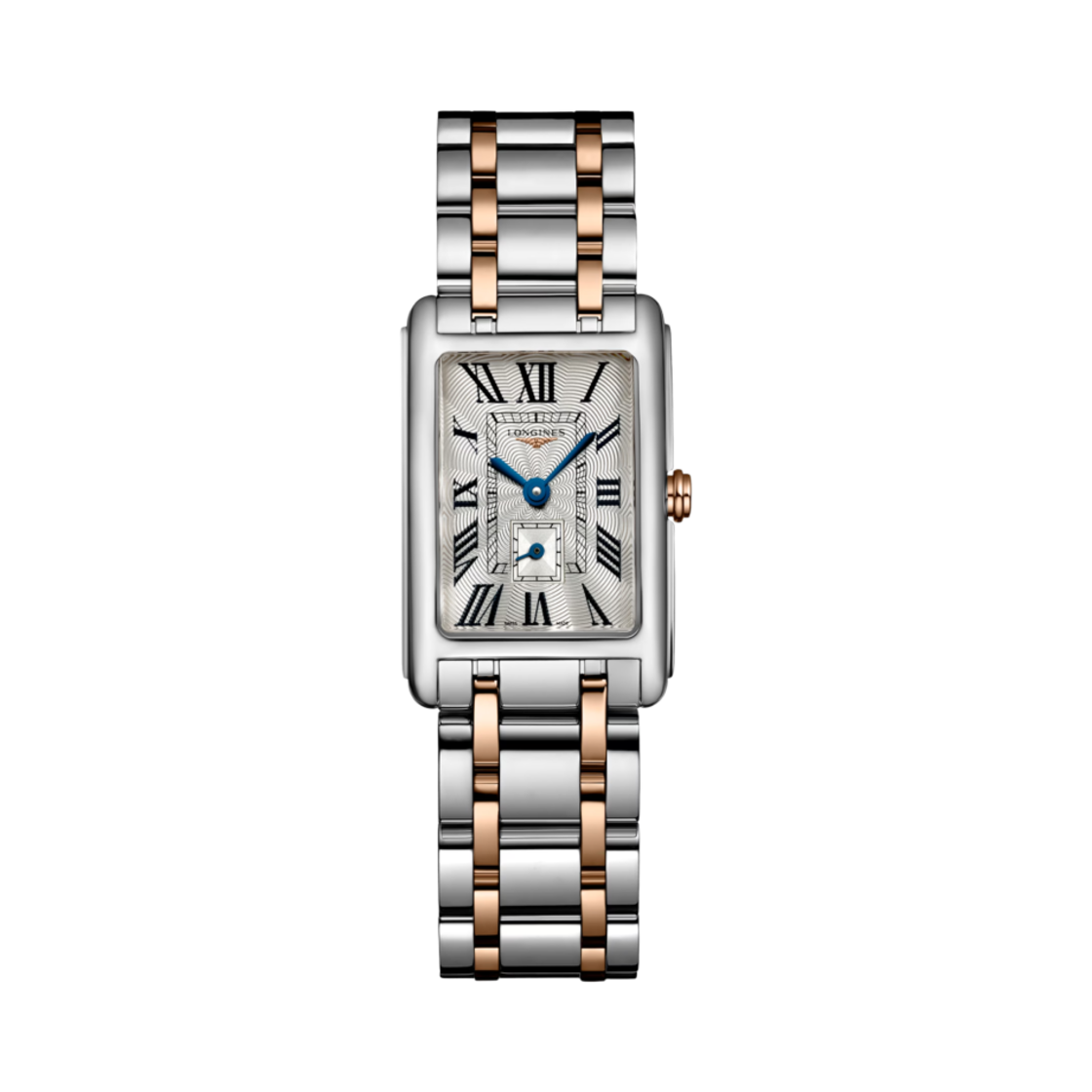 론진 돌체비타 쿼츠 32mm 스테인리스 스틸 18K 핑크 골드 실버(Longines Dolcevita Quartz 32mm Stainless Steel 18K Pink Gold Silver)