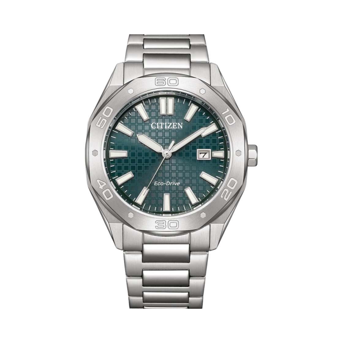 BM7630-80X Citizen Eco-Drive Gents 41mm Stainless Steel Green Silver