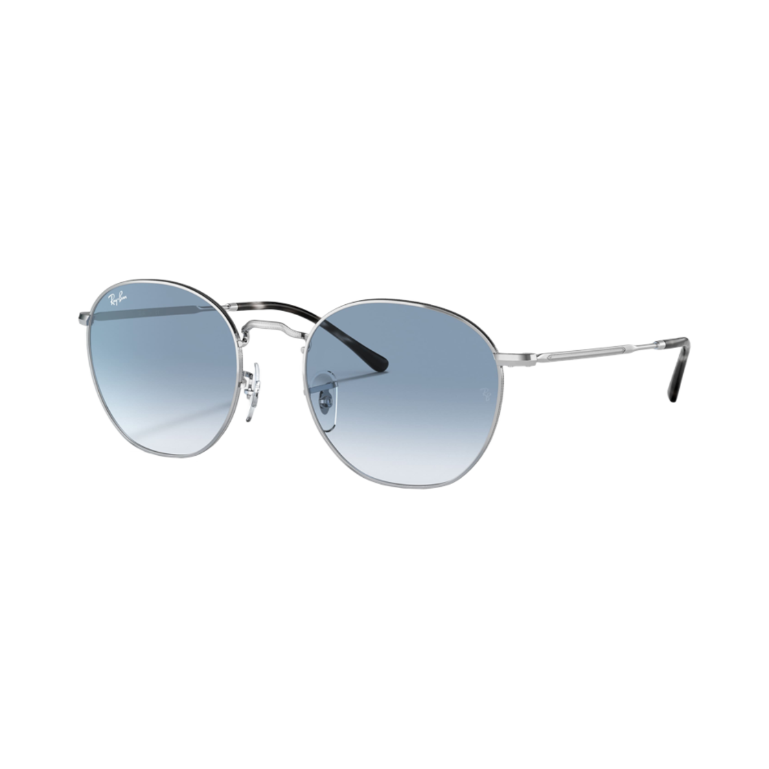 레이밴 폴리쉬드 실버 프레임 블루 그라디언트 렌즈 로우 브릿지 핏(Ray-Ban Polished Silver Frame Blue Gradient Lenses Low Bridge Fit) - 1