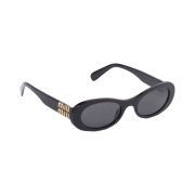 (W) Miu Miu Glimpse Sunglasses Slate Grey Lenses Black Acetate