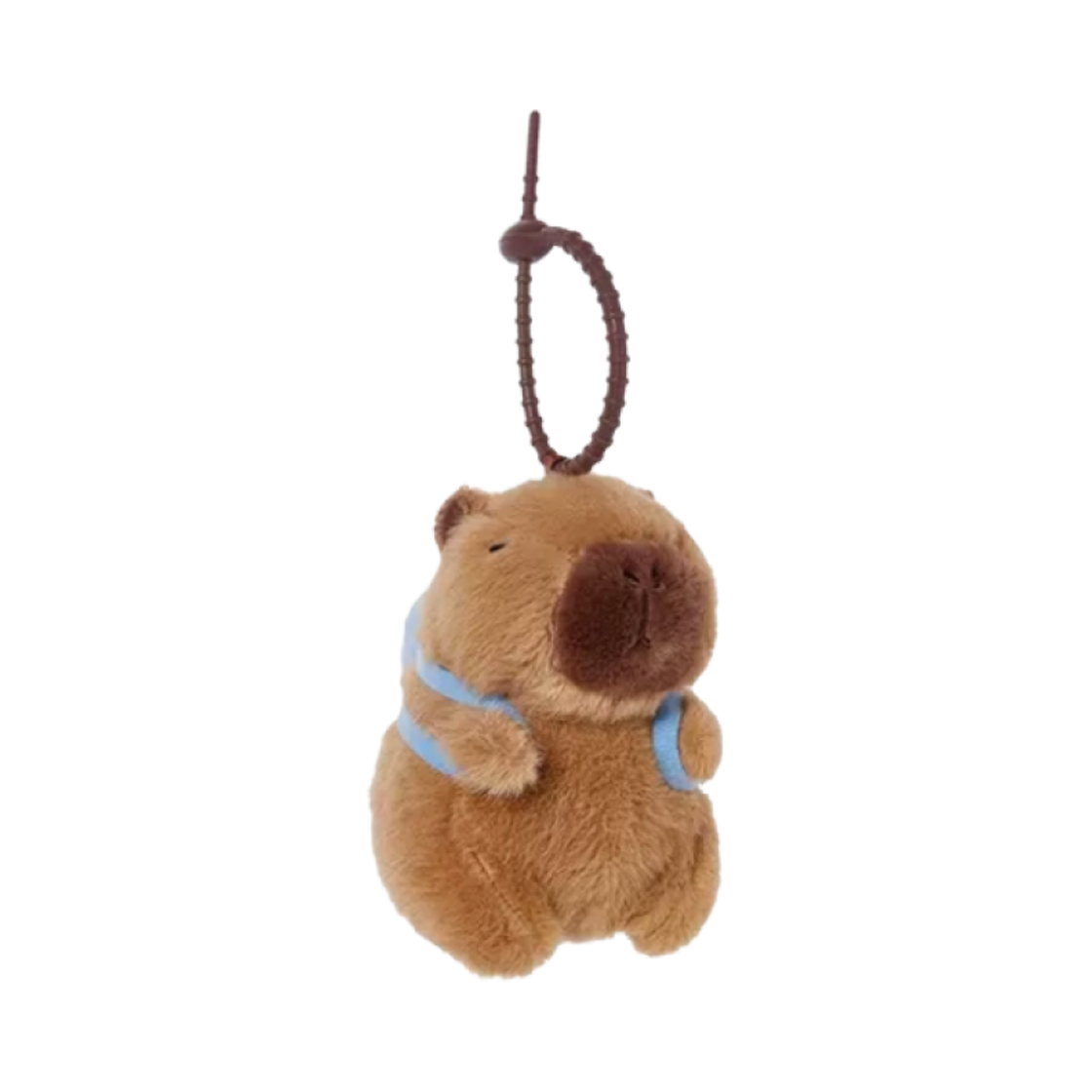 - The Green Party Capybara Seashell Backpack Keychain Brown