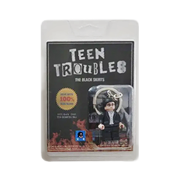 The Black Skirts Teen Troubles Brick Keyring Red
