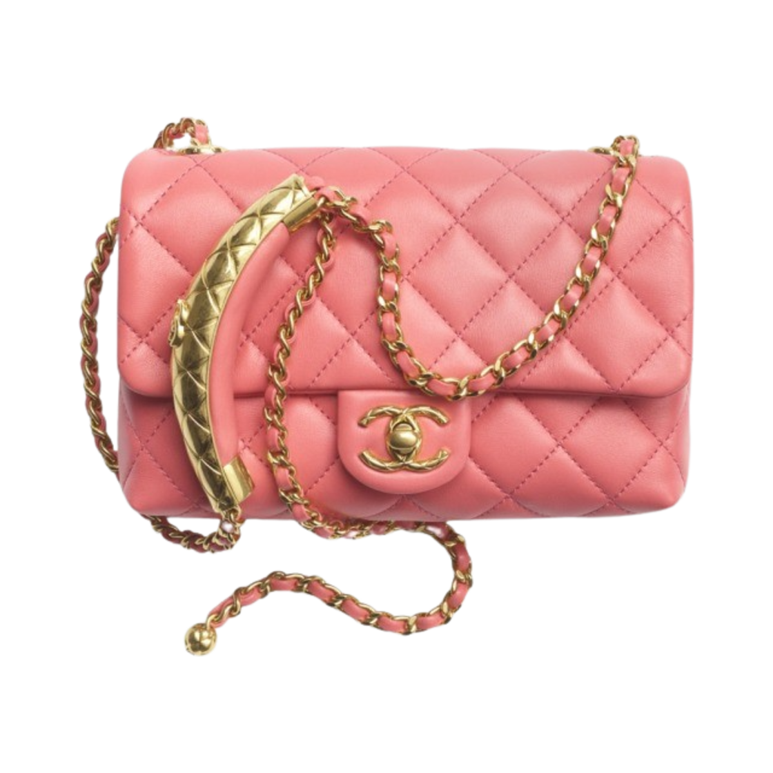샤넬 미니 플랩백 램스킨 & 골드 메탈 핑크(Chanel Mini Flap Bag Lambskin & Gold Pink) - 1