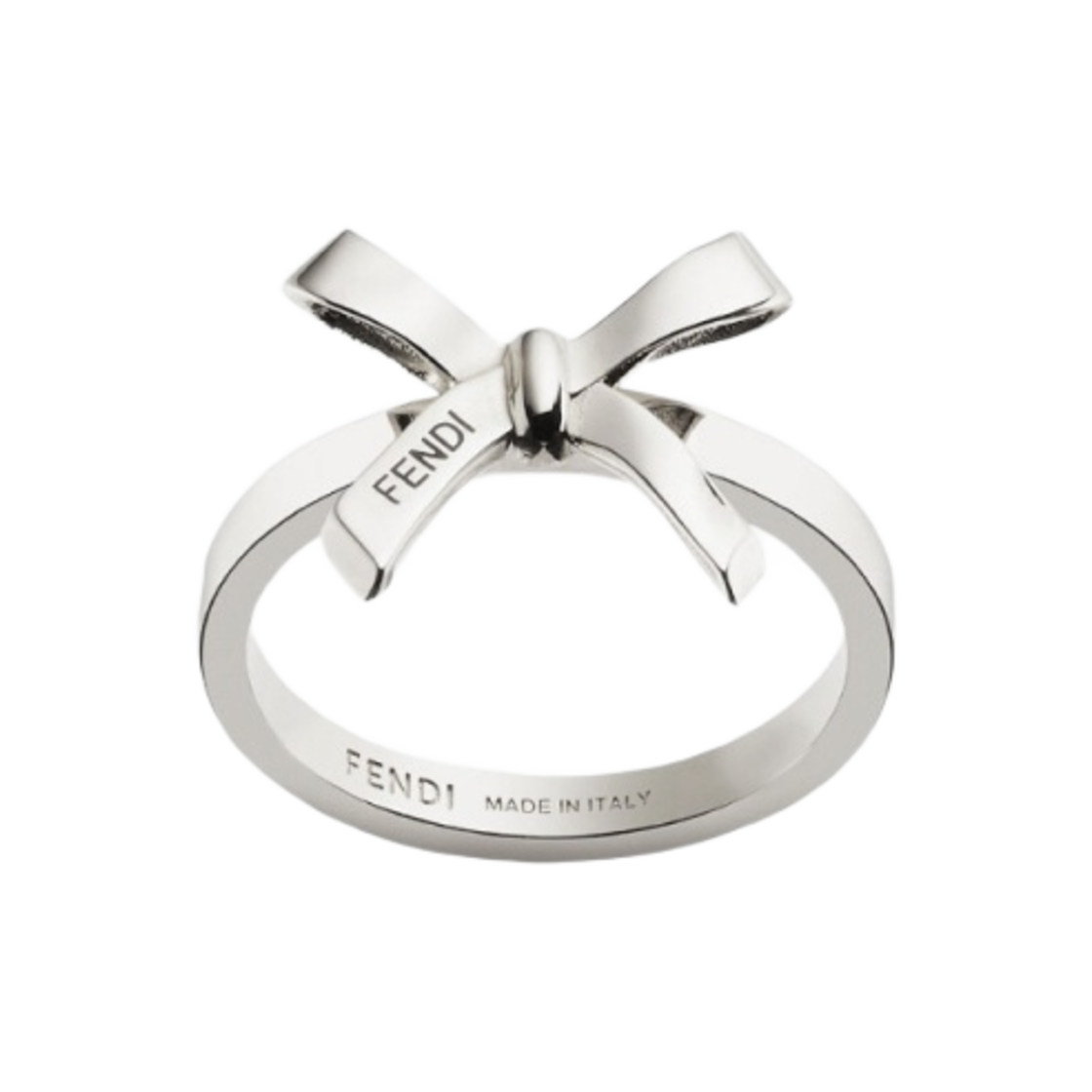 (W) 펜디 보우 링 실버((W) Fendi Bow Ring Silver)