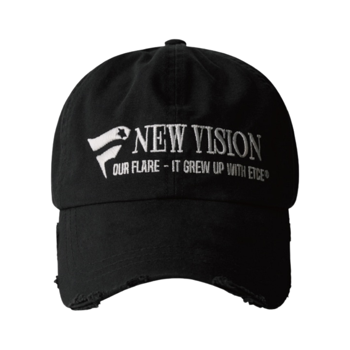 이티씨이 뉴 비전 디스트로이드 워시드 캡 블랙(ETCE New Vision Destroyed Washed Cap Black)