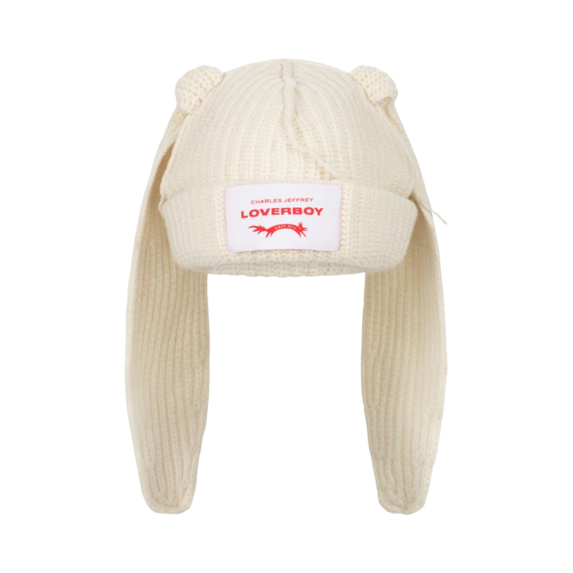 - Charles Jeffrey Loverboy Chunky Rabbit Beanie Ecru