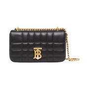 Burberry Quilted Leather Mini Lola Bag Black