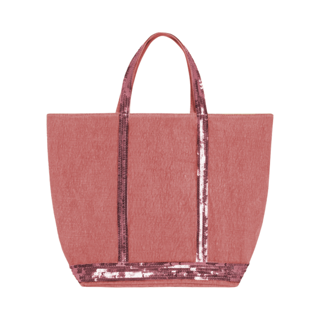 바네사 브루노 리넨 M 카바스 토트 가넷(Vanessa Bruno Linen M Cabas Tote Garnet)