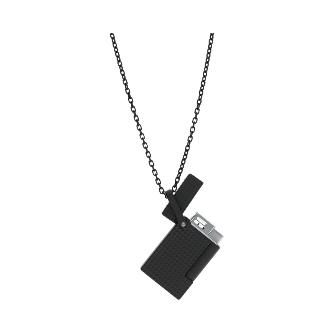 S.T. 듀퐁 네클리스 다이아몬드 헤드 라이터 블랙(S.T. Dupont Necklace Diamond Head Lighter Black)