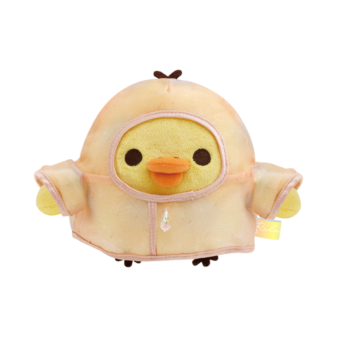 산엑스 리락쿠마 비 온 뒤 맑음 우비 플러시 토이 키이로이토리(San-X Rilakkuma Rainy Days of Sunshine Raincoat Plush Toy Kiiroitori)