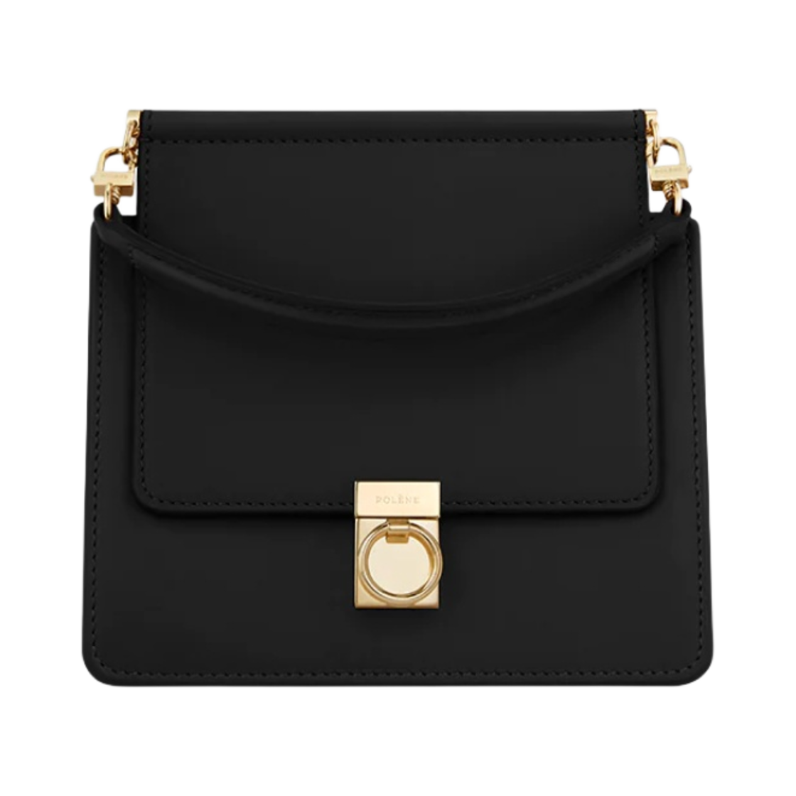 폴렌느 누메로 셉트 미니 스무스 블랙(Polene Numero Sept Mini Smooth Black)