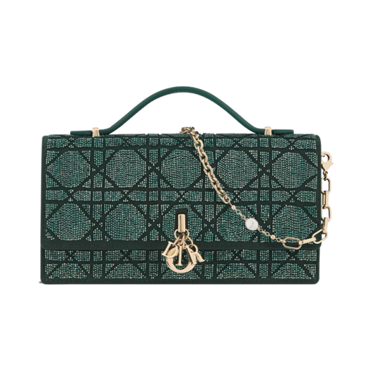 Dior Miss Mini Bag Pine Green Micropearl