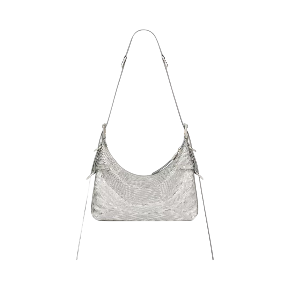 지방시 새틴 스트라스 가죽 미니 부아유 백 실버 그레이(Givenchy Mini Voyou Bag in Satin Strass And Leather Silver Grey) - 3
