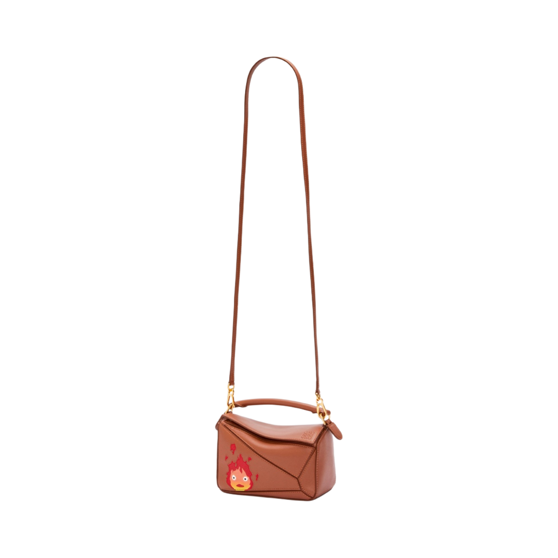 로에베 x 하울의 움직이는 성 캘시퍼 미니 퍼즐백 사틴 카프스킨 러스트(Loewe x Howl's Moving Castle Calcifer Mini Puzzle Bag in Satin Calfskin Rust) - 5
