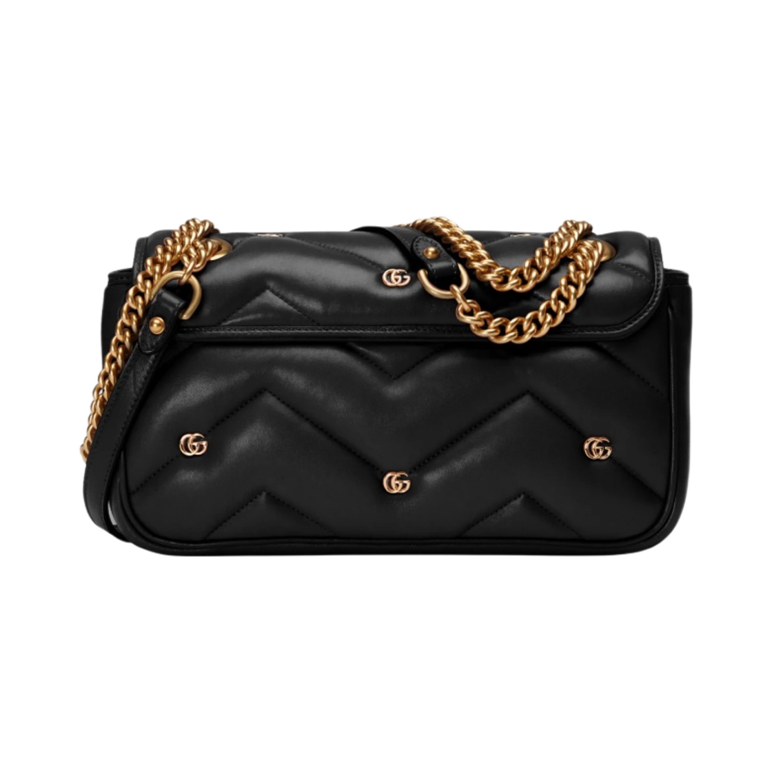 구찌 GG 마몽 마틀라세 레더 스몰 숄더백 블랙(Gucci GG Marmont Matelasse Leather Small Shoulder Bag Black) - 3