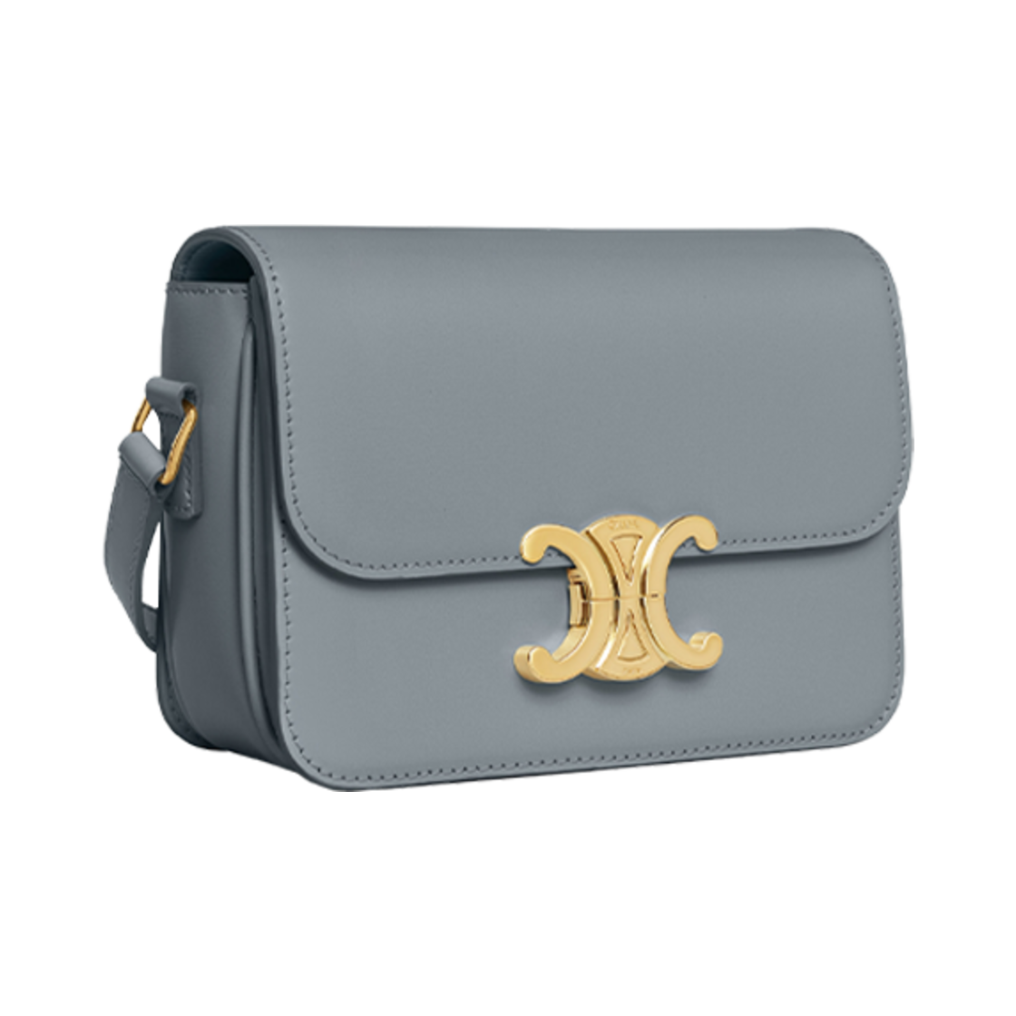 셀린느 틴 트리옹프 백 샤이니 카프스킨 블루 그레이(Celine Teen Triomphe Bag in Shiny Calfskin Blue Grey) - 2