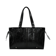 Bohemian Seoul Bohemian Zipper Detail Shoulder Bag Glossy Black