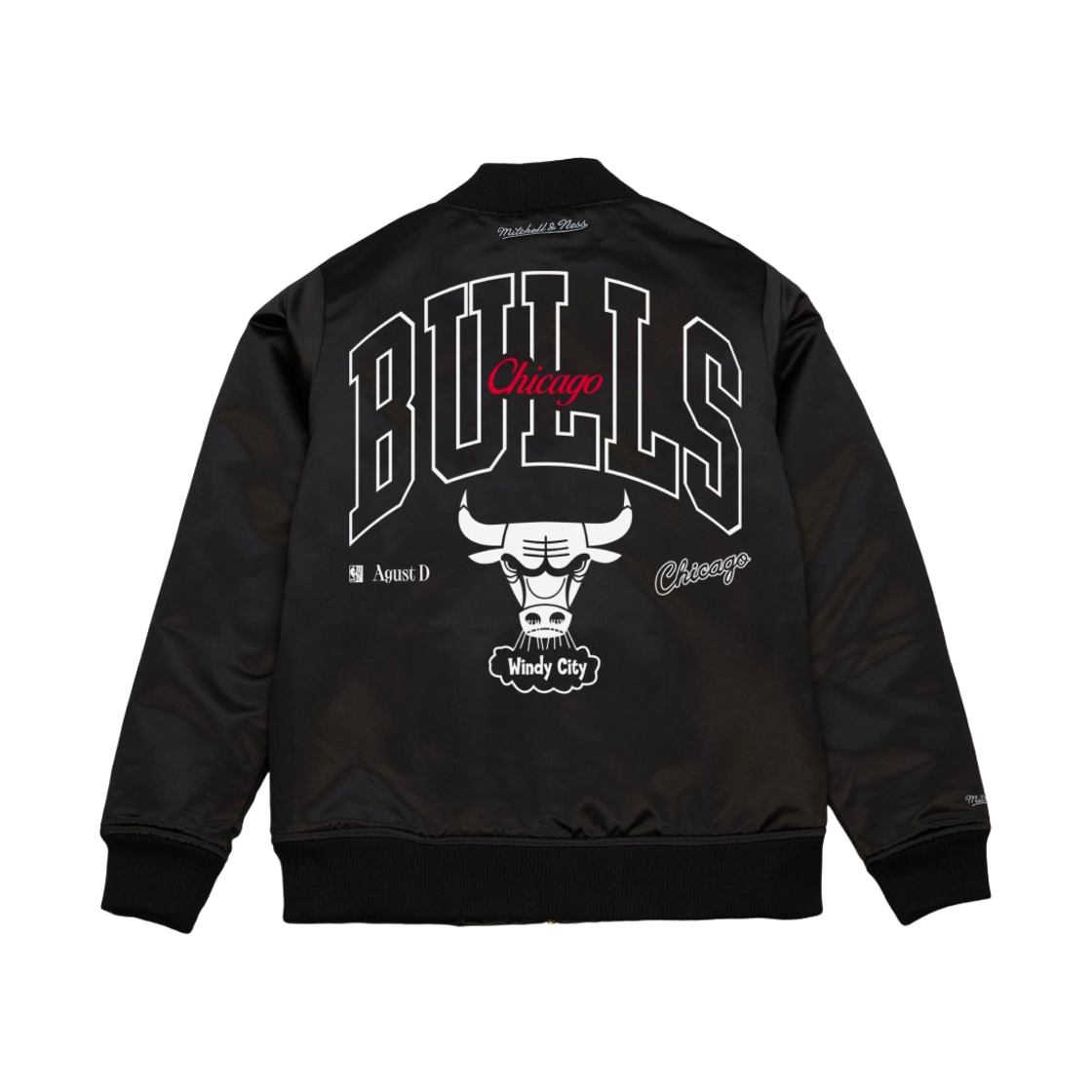 ZF2969-CBUBLCK Mitchell & Ness x Suga Glitch Bomber Chicago Bulls Black