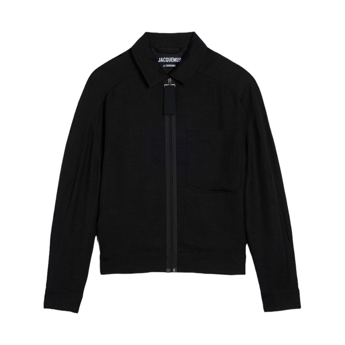 236BL013-1359-990 Jacquemus Le Blouson Linu Grosgrain Bomber Black