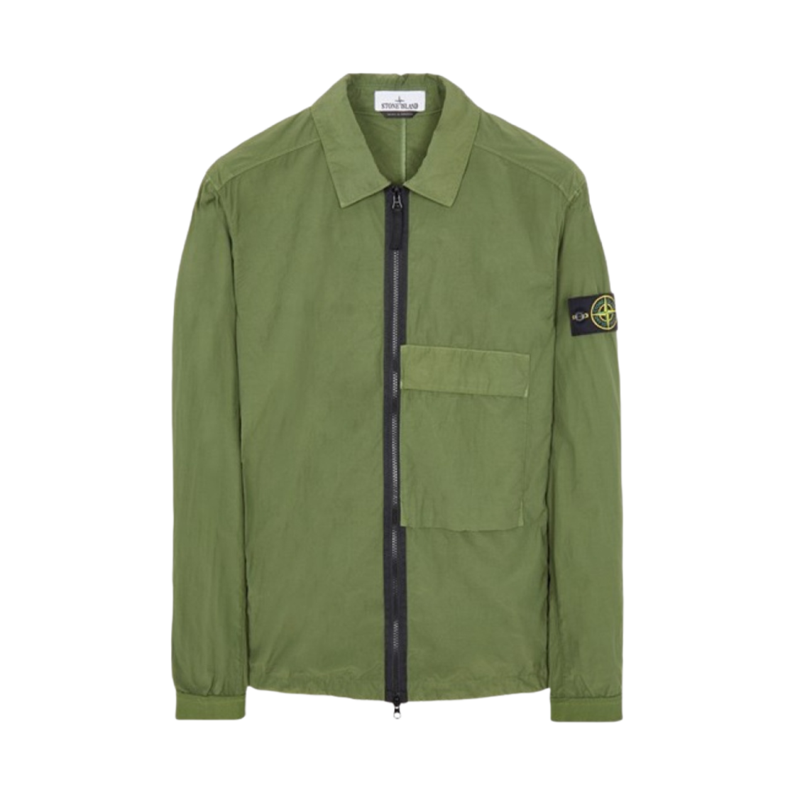스톤 아일랜드 10303 나슬란 라이트 가먼트 다이드 오버셔츠 올리브 그린 - 22FW(Stone Island 10303 Naslan Light Garment Dyed Overshirt Olive Green - 22FW) - 1