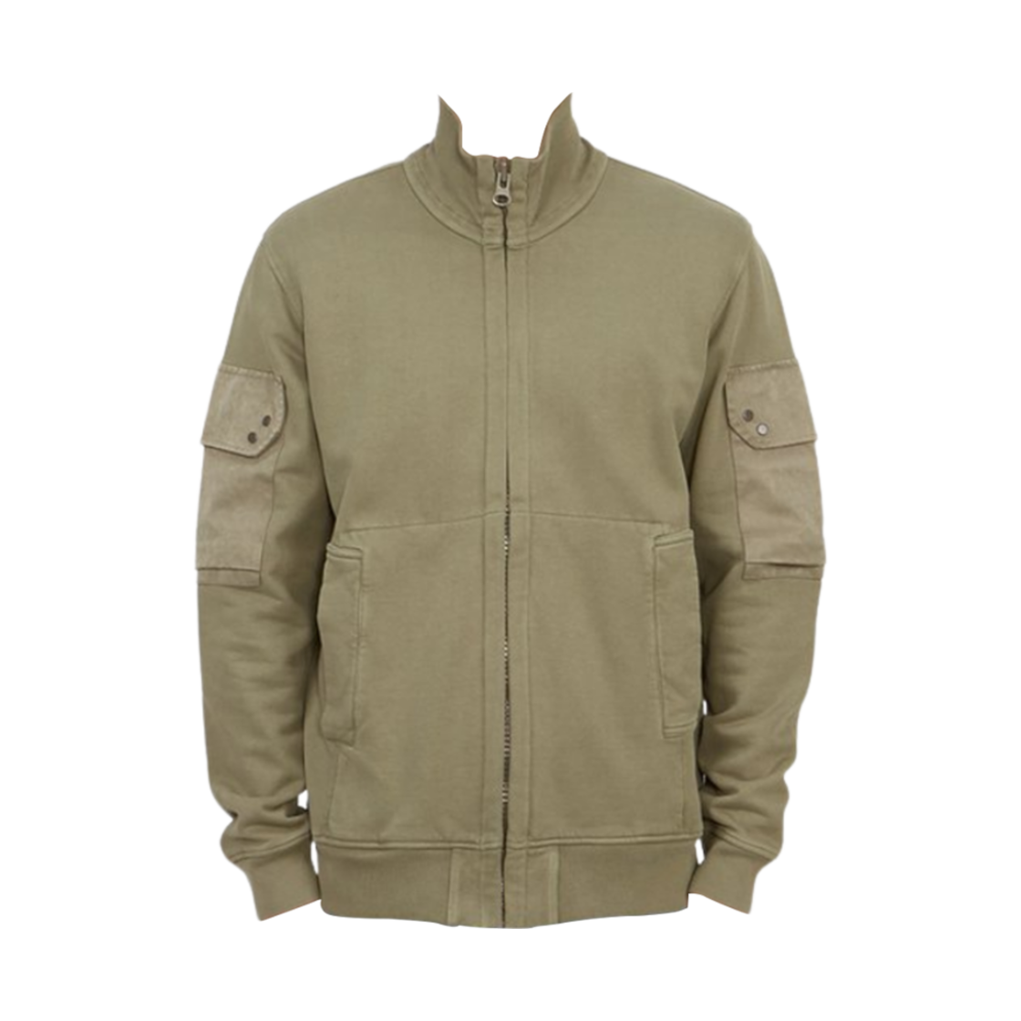 23CTCUF01211-A06455-359 Ten C Kimono Logo Patch Zip-Up Jacket Sage