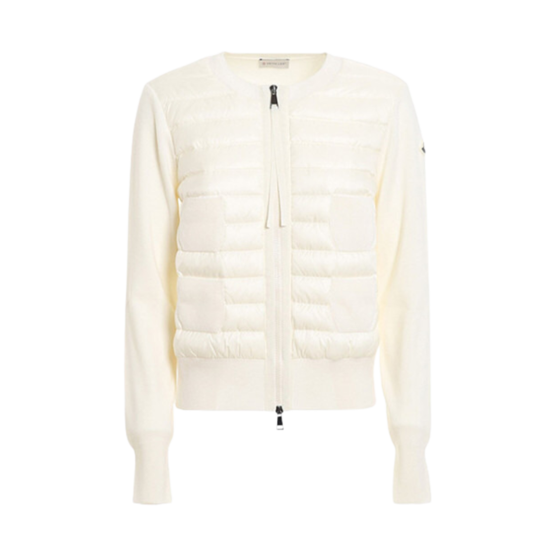 (W) 몽클레르 울 앤 나일론 패딩 가디건 화이트 - 24FW