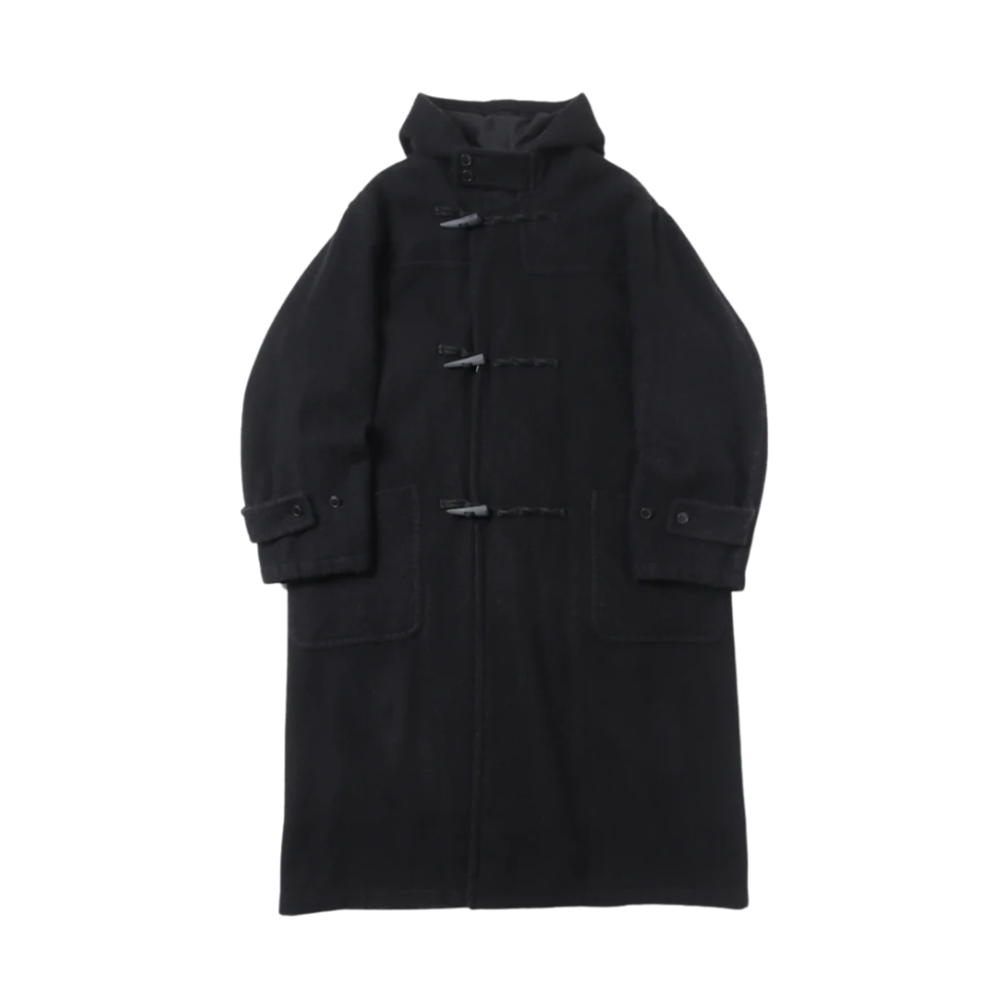 코모리 캐시미어 더플 코트 블랙 - 24AW(Comoli Cashmere Duffle Coat Black - 24AW)