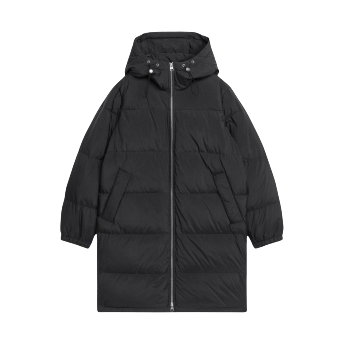 (W) 아르켓 미드렝스 다운 코트 블랙((W) Arket Mid-Length Down Coat Black)