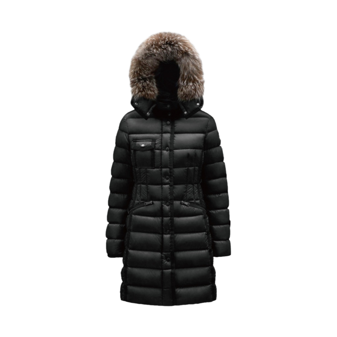 (W) 몽클레르 헤르미퍼 롱 다운 자켓 블랙 - 20FW((W) Moncler Hermifur Long Down Jacket Black - 20FW) - 1