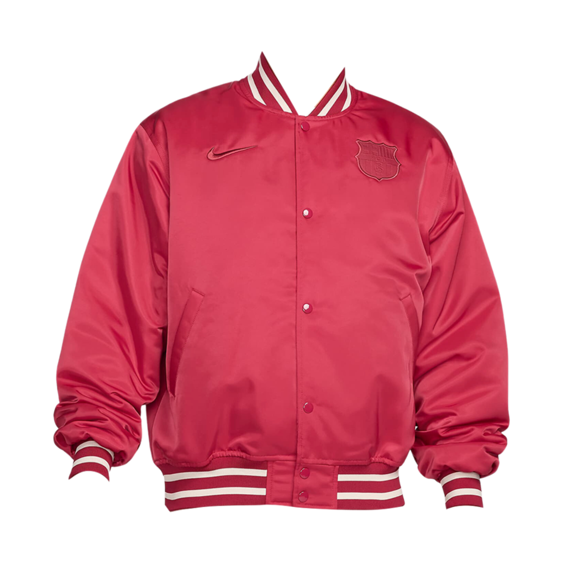 나이키 FC 바르셀로나 홈 풋볼 사틴 자켓 노블 레드 - 아시아(Nike FC Barcelona Home Football Satin Jacket Noble Red - Asia)