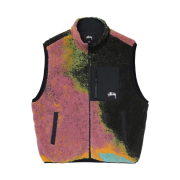 Stussy Jacquard Dye Sherpa Vest Berry