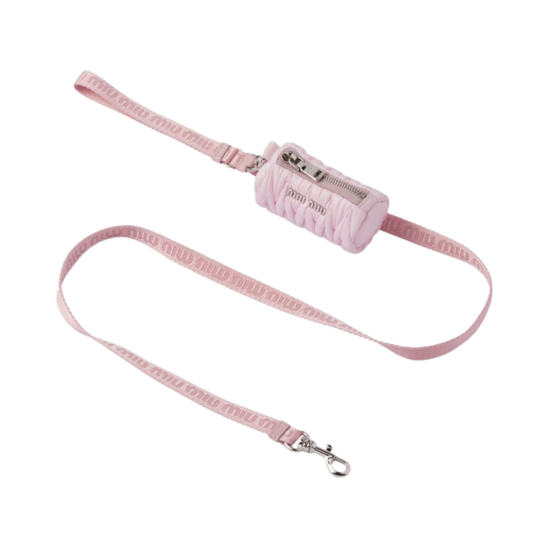 미우 미우 우븐 테이프 리쉬 앨러배스터 핑크(Miu Miu Woven Tape Leash Alabaster Pink) - 1