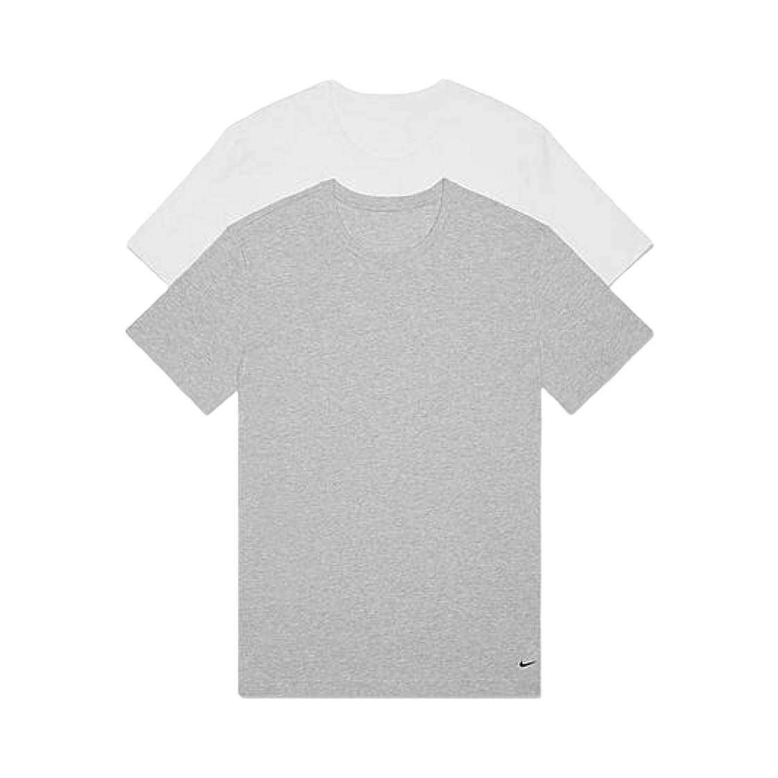 KE1191-031 Nike Dri-Fit Essential Cotton Stretch Slim Fit Crewneck Undershirt Grey Heather White (2 Pack)