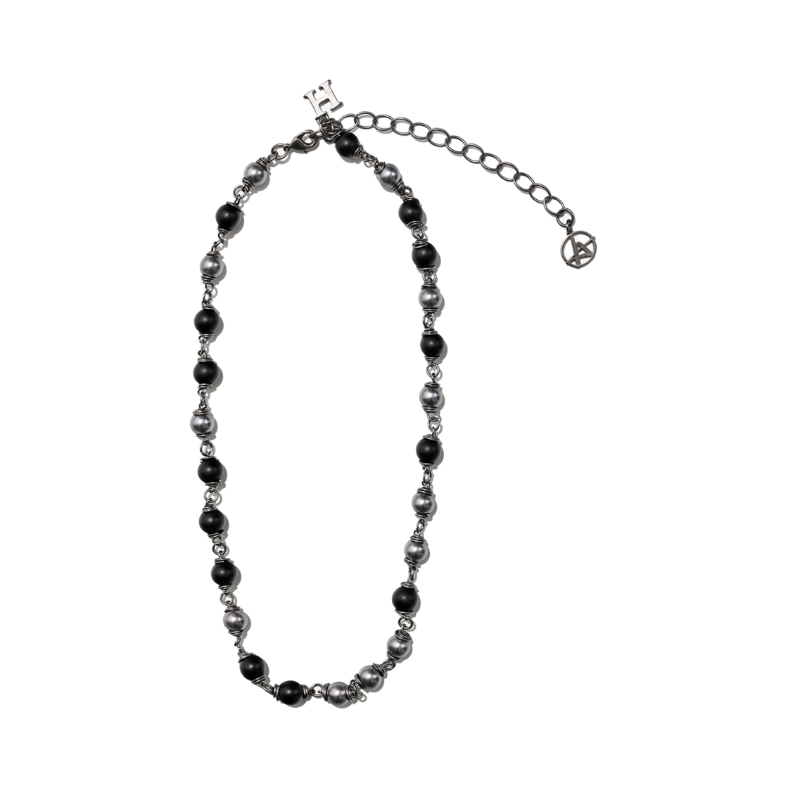알렌느 오닉스 & 펄 네클리스 미드나잇(Haleine Onyx & Pearl Necklace Midnight (WA109))