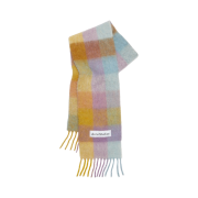 Acne Studios Mohair Check Muffler Violet Yellow Blue