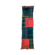Kapital Full Length Wool Tartan Check Bandana Patchwork Scarf Red