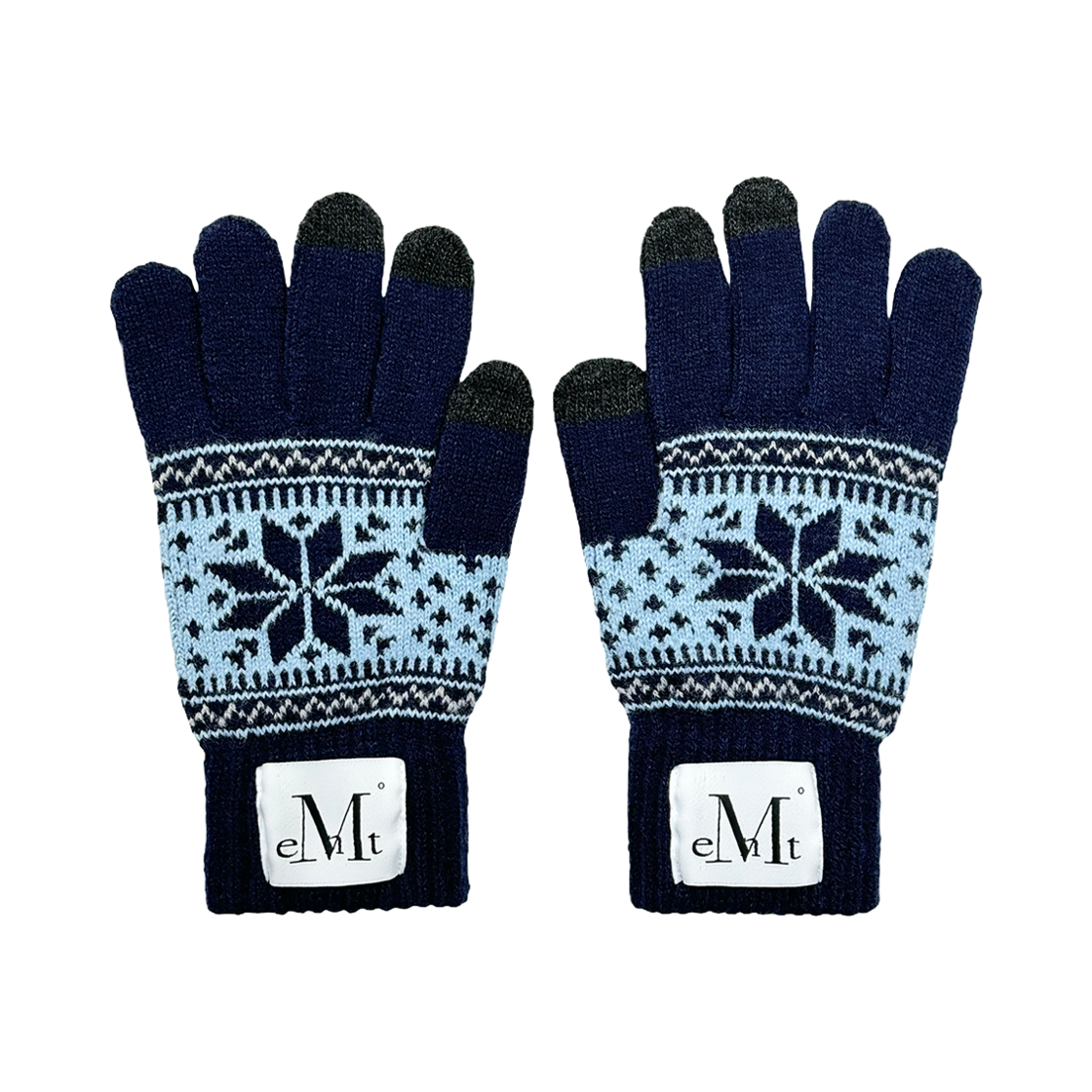 P00000TK_02 MUCENT Bana Nordic Pattern Gloves Snow Navy