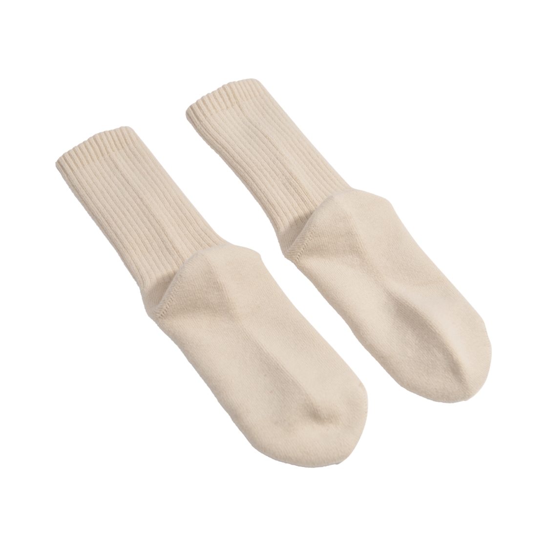 리투 웜 기모 데일리 크루 삭스 베이지