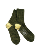 Kapital 56 Pieces MA-1 Rainbowy Happy Heel Socks Khaki