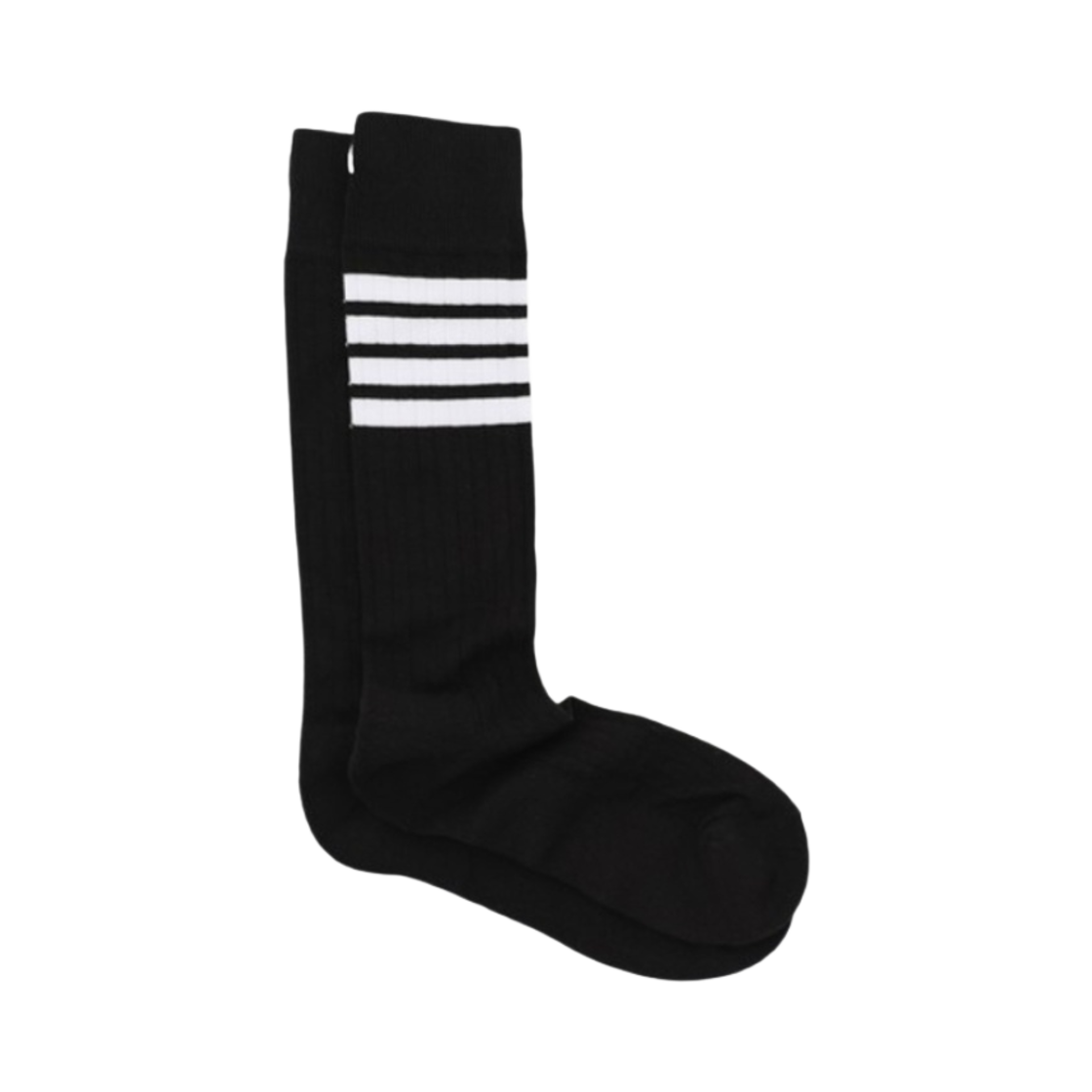 MAS095A-01690-001 Thom Browne 4-Bar Athletic mid carf Sock Black