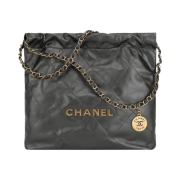 Chanel 22 Small Handbag Metallic Calfskin & Gold Ruthenium
