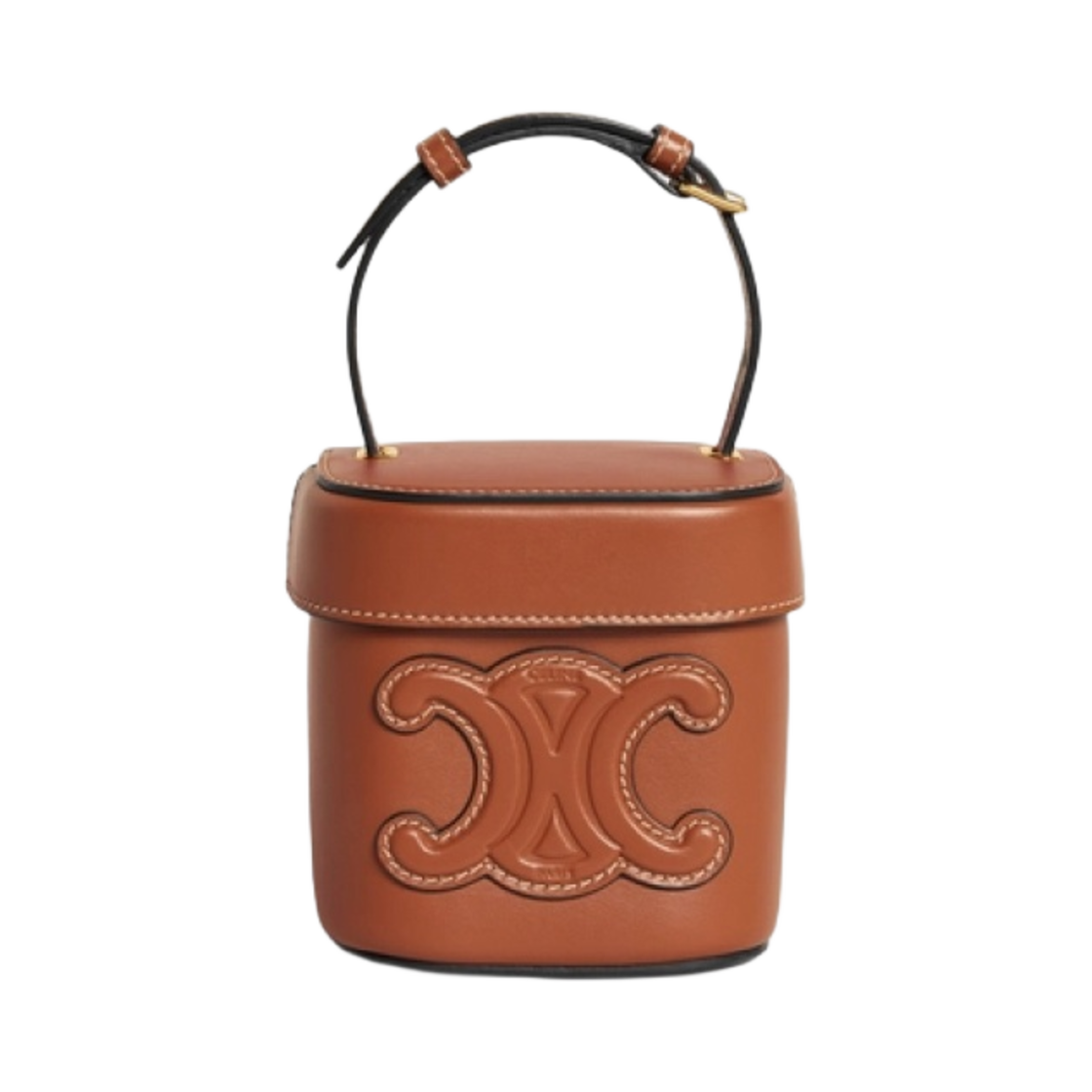 셀린느 스무스 카프스킨 스몰 박스 레더 트리옹프 탄